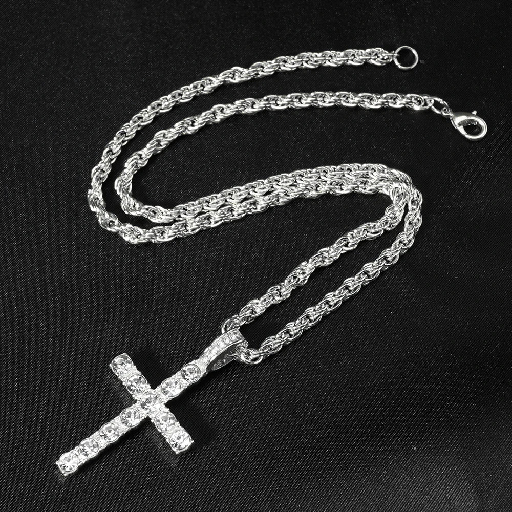 Cross + Tennis Chain