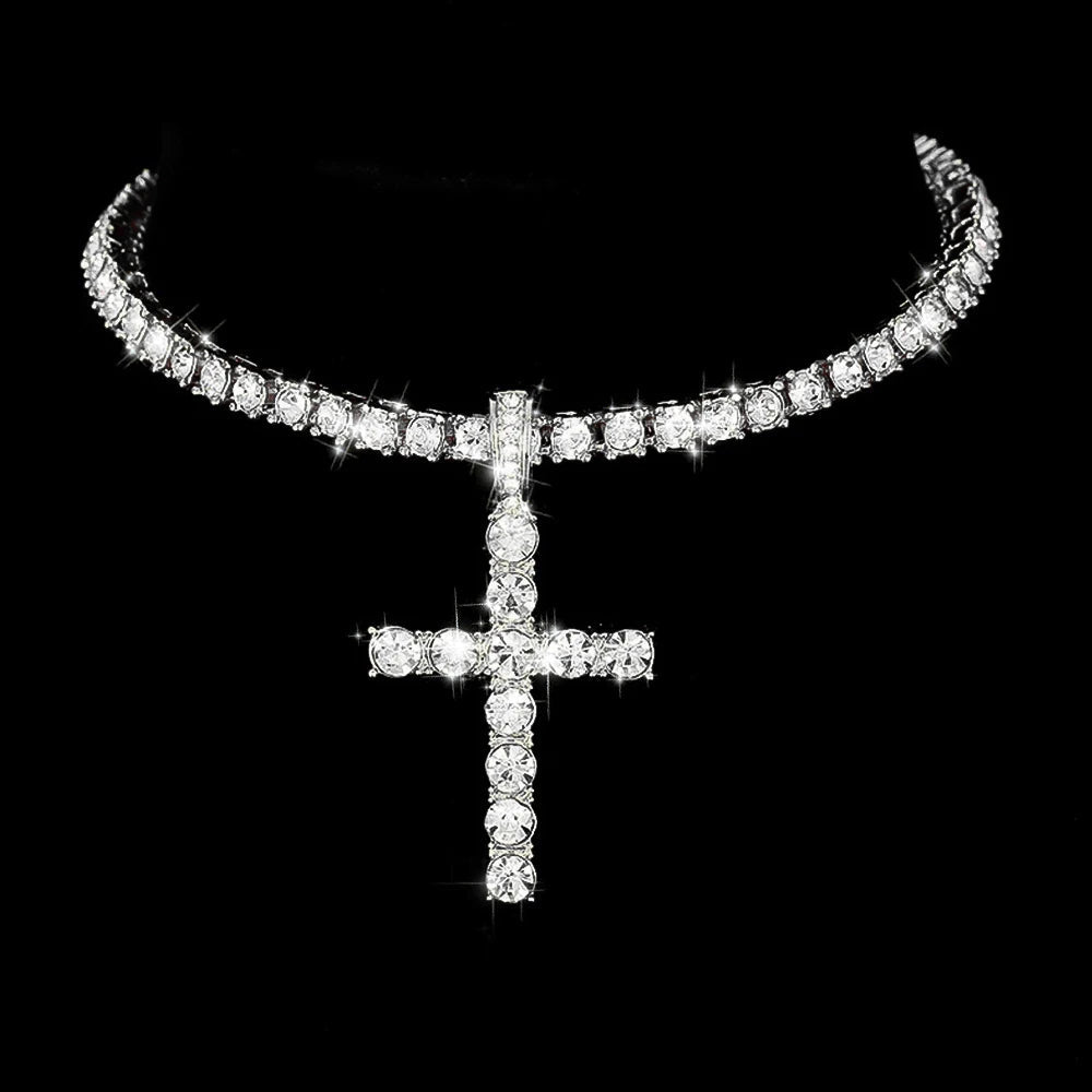 Cross + Tennis Chain
