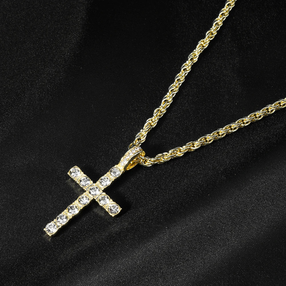 Cross + Tennis Chain