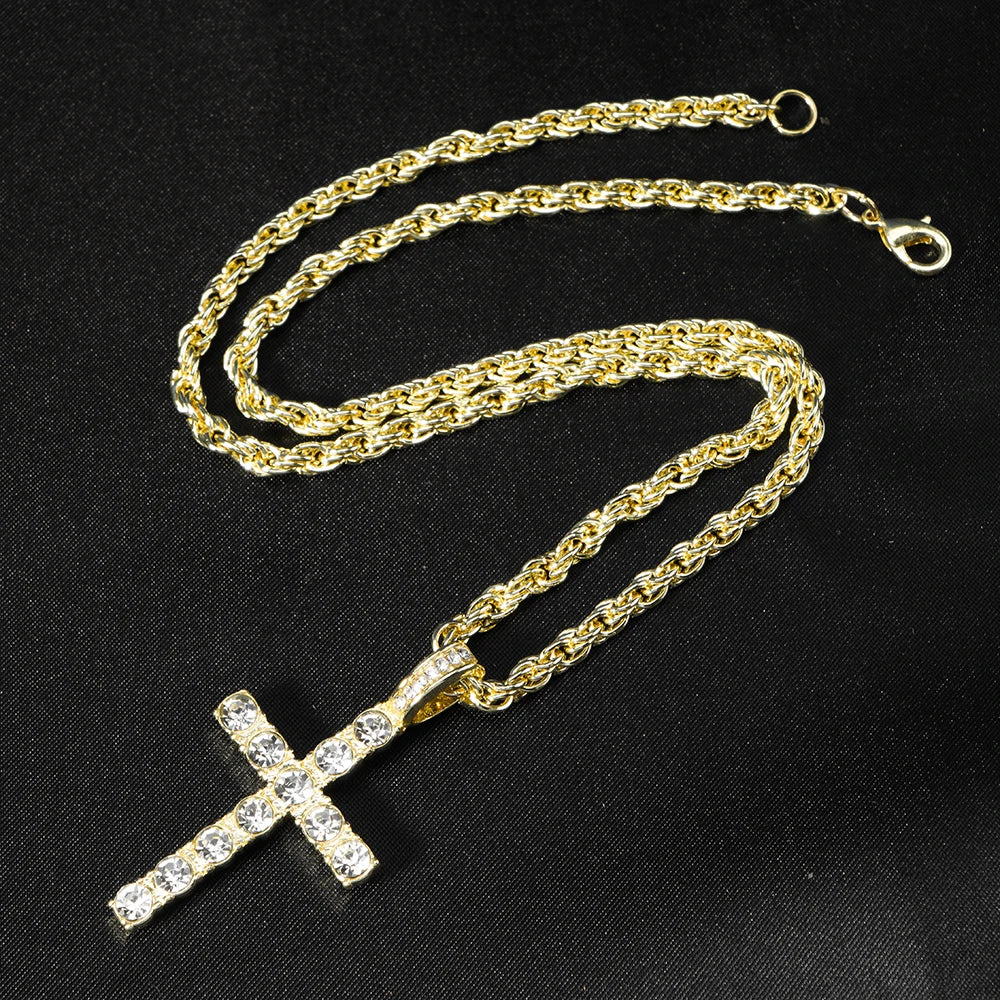 Cross + Tennis Chain